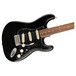 Fender Deluxe Stratocaster Electric Guitar, Pau Ferro, Black close up