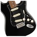 Fender Deluxe Stratocaster Electric Guitar, Pau Ferro, Black slant