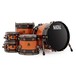 Natal Originals Maple 5pc Shell Pack, Black Sparkle w/ Orange Inlay