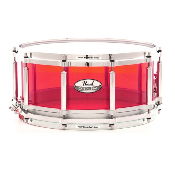 Pearl Crystal Beat 14x6.5 Acrylic Free Floating Snare, Ruby Red