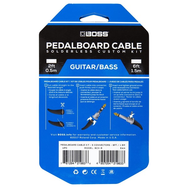 Boss BCK-6 Solderless Cable Kit