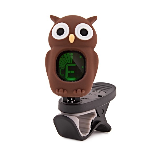 Swiff B7 Owl Chromatic Tuner for Guitar, Bass, Uke & Violin, Brown