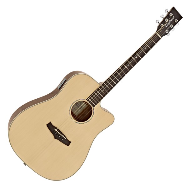 Tanglewood TPE DC DLX Electro Acoustic Guitar, Tiger Stripe Mahogany