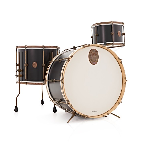 A&F Drum Co. 3pc Black Club Maple Shell Pack