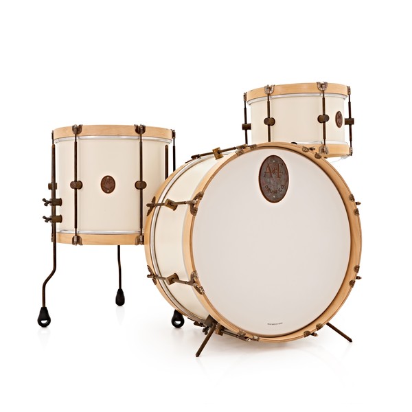 A&F Drum Co. 3pc Field Maple Shell Pack, Antique White