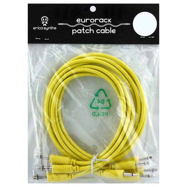 Erica Synths Eurorack Patch Cables 10cm 5 pieces Yellow - Cables