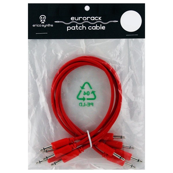 Erica Synths Eurorack Patch Cables 10cm 5 pieces Red - Cables