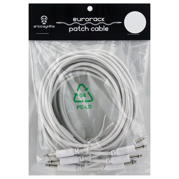Erica Synths Eurorack Patch Cables 30cm 5 pieces White - Cables