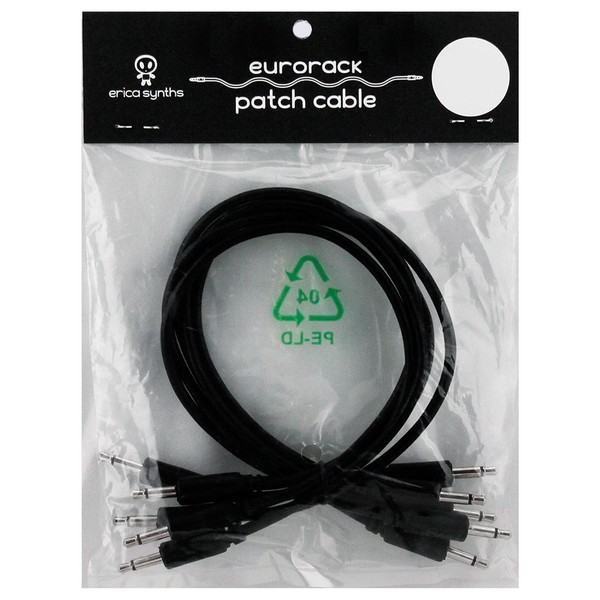 Erica Synths Eurorack Patch Cables 60cm 5 pieces Black - Cables