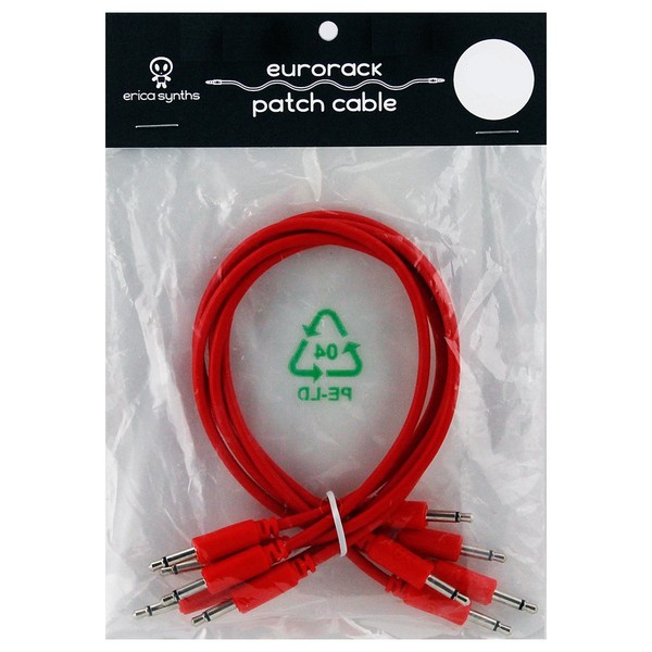 Erica Synths Eurorack Patch Cables 90cm 5 pieces Red - Cables