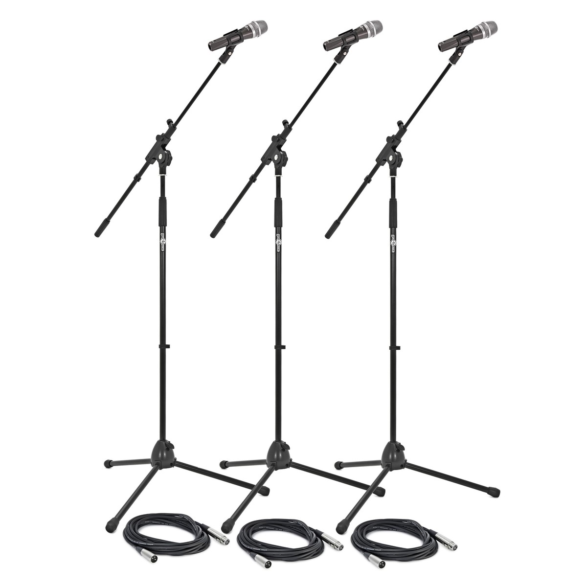BESPORTBLE - Lot De 4 Logos Triangulaires Pour Microphones D'interview - ABS Blanc Ou Noir