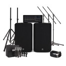 SubZero SZPA-815 300W 15" PA System with Microphones and Stands