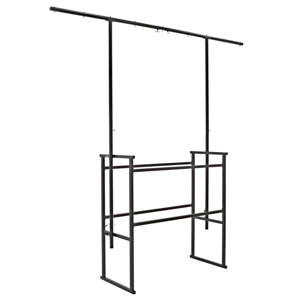Mobile DJ Stand with Lighting Bar by Gear4music