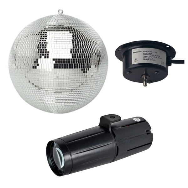 ADJ Pinspot LED II with Mirror Ball and Motor