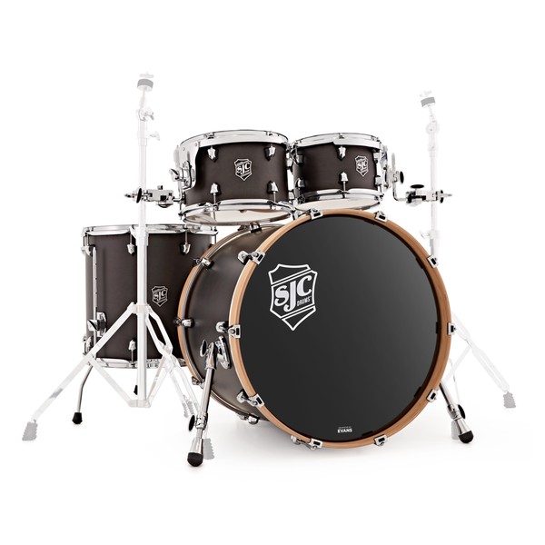 SJC Drums Navigator 22" 4pc Shell Pack, Midnight Espresso, Chrome HW