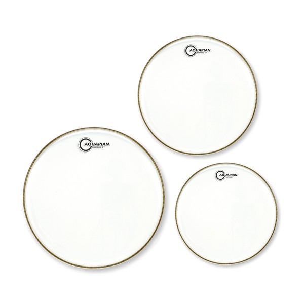 Aquarian Reponse 2 Clear Drumhead Pack, 10'', 12'', 14''