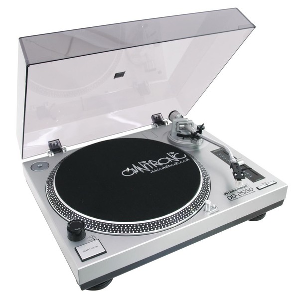 Omnitronic DD-2550 USB Turntable, Silver