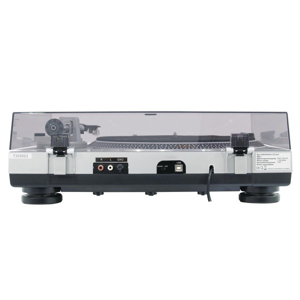 Omnitronic DD-2550 USB DJ Turntable, Silver