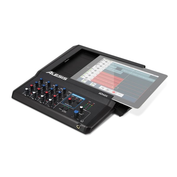 Alesis iO Mix 4-Channel Mixer/Recorder for iPad - Angled (iPad Not Included)