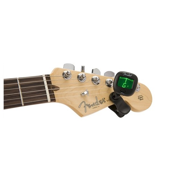 Fender FT-1 Pro Clip-On Tuner on headstock front