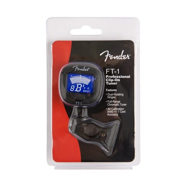 Fender FT-1 Pro Clip-On Tuner, Black  in pack