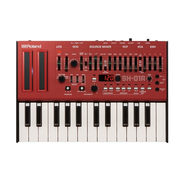 Roland SH-01A Module with K-25m Keyboard, Red - Bundle