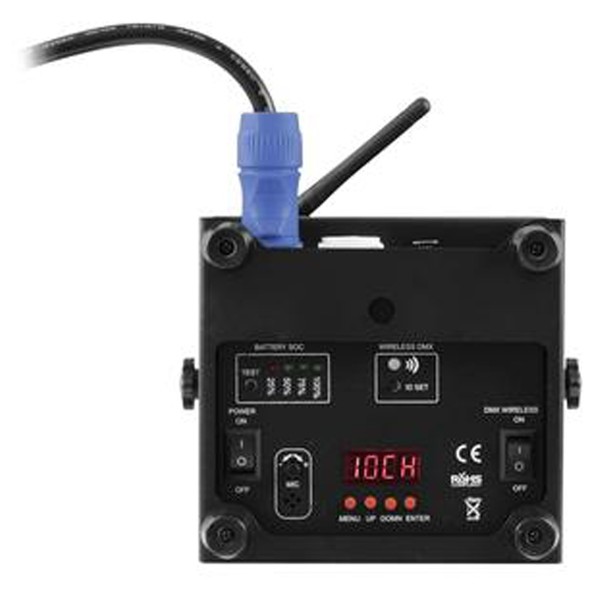Eurolite AKKU UP-4 QCL Spot With QuickDMX, Rear
