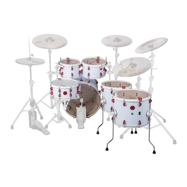 DDrum Hybrid 6pc Shell Pack w/ Built In Triggers, White