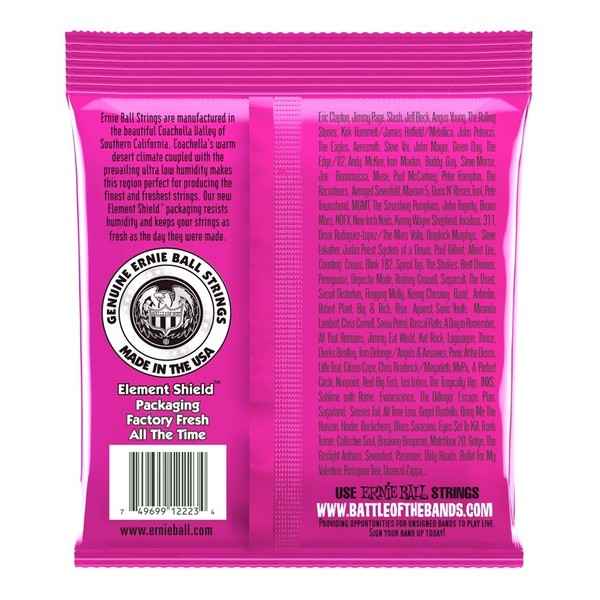 Ernie Ball Super Slinky 2223 Nickel Guitar Strings 9-42 back of pack
