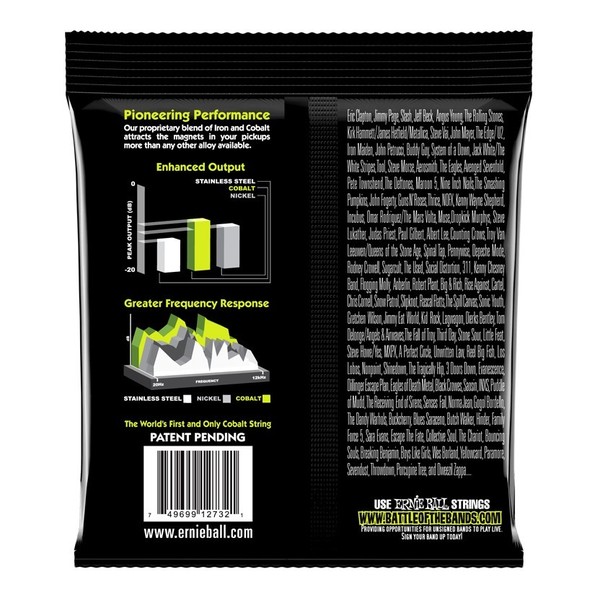 Ernie Ball Regular Slinky 2732 Cobalt Bass Guitar Strings 50-105 back of pack