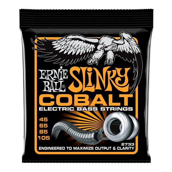 Ernie Ball Hybrid Slinky 2733 Cobalt Bass Guitar Strings 45-105 front of pack