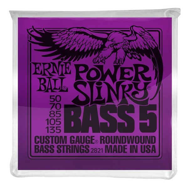 Ernie Ball Power Slinky 2821 Nickel Bass 5 String 50-135 front of pack