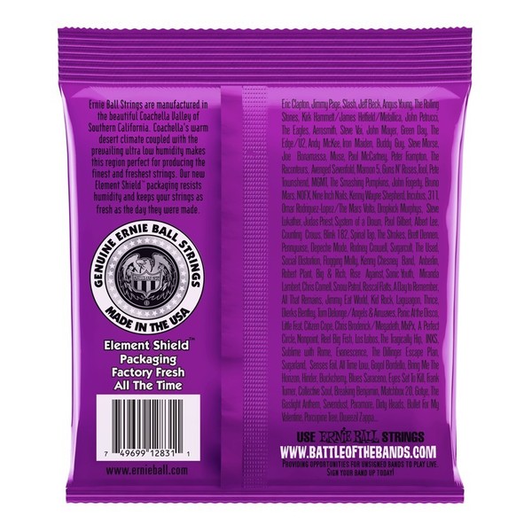 Ernie Ball Power Slinky 2831 Nickel Bass Guitar Strings 55-110 back of pack