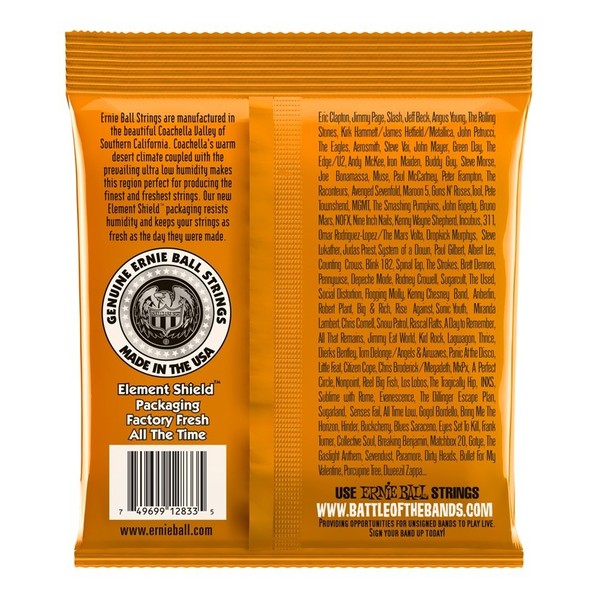 Ernie Ball Hybrid Slinky 2833 Nickel Bass Guitar Strings 45-105 back of pack