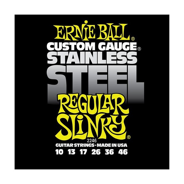 Ernie Ball Stainless Steel Regular Slinky 2246 Guitar Strings 10-46