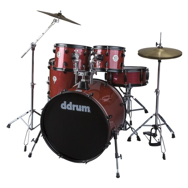 DDrum D2 Player 5pc Drum Kit, Red Pinstripe