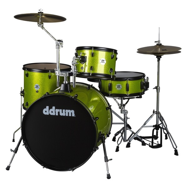 DDrum D2 Rock 4pc Drum Kit, Lime Sparkle