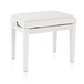 Adjustable Piano Stool by Gear4music, White