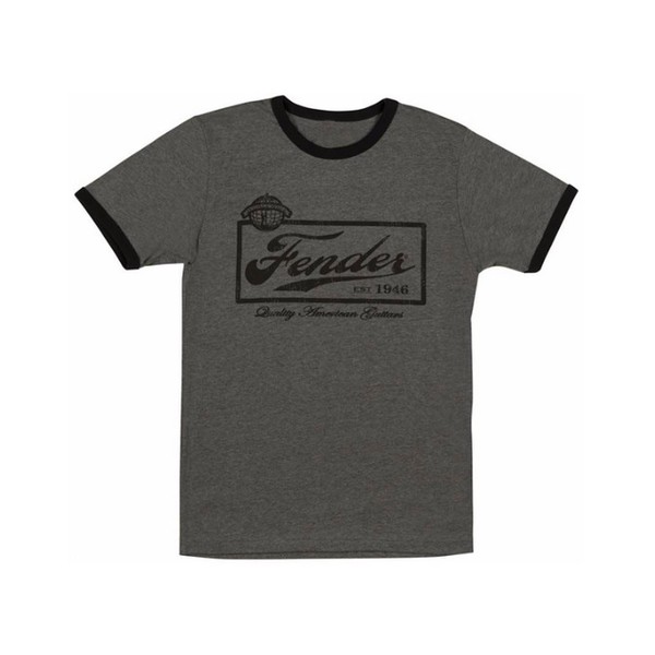 Fender Beer Label Mens Tee, Black, Large