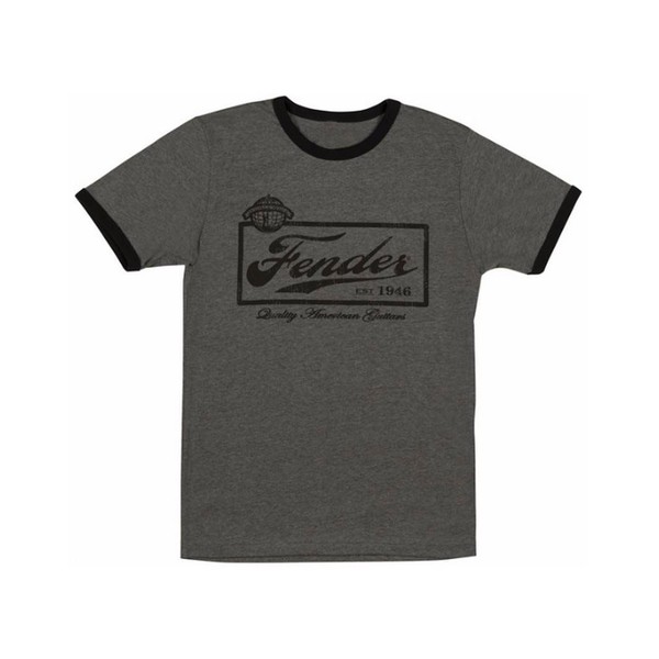Fender Beer Label Mens Tee, Black, XL