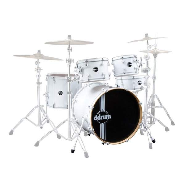 DDrum Reflex 5pc 22" Shell Pack, White On White