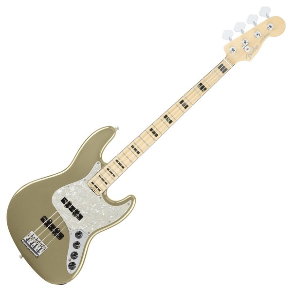 Fender American Elite Jazz Bass Guitar, MN, Champagne