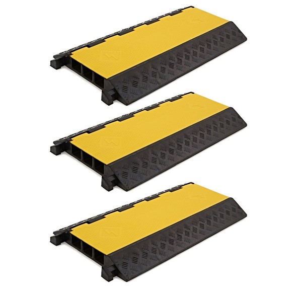 3 Channel Cable Protector Bridges by Gear4music, Pack of 3