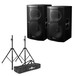 Pioneer XPRS-12 Active PA Speaker Pair With Stands