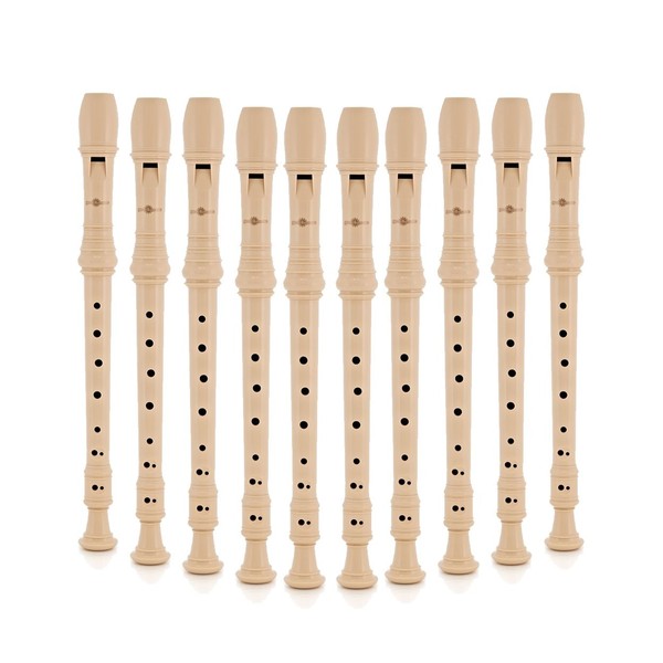 Descant Recorder by Gear4music, Pack of 10