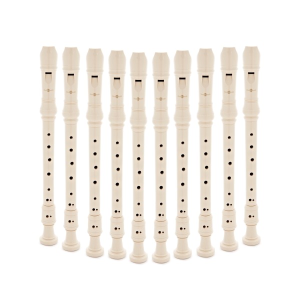 Descant Recorder by Gear4music, Pack of 10