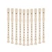 White Descant Recorder with Cleaning Rod by Gear4music, Pack of 10