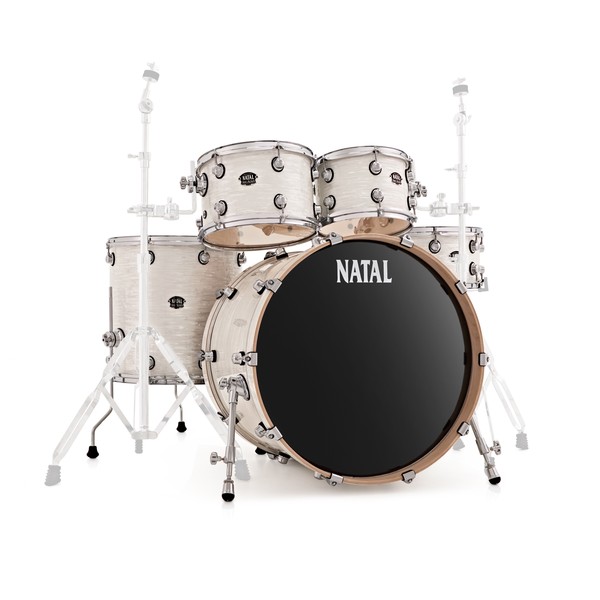 Natal Arcadia 4pc 22" Limited Edition Shell Pack, White Swirl
