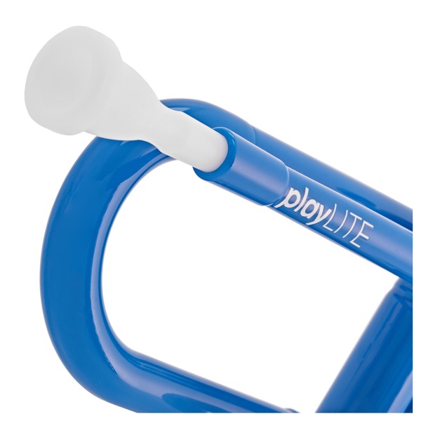playLITE Hybrid Trumpet by Gear4music, Blue + Music Stand & Mute