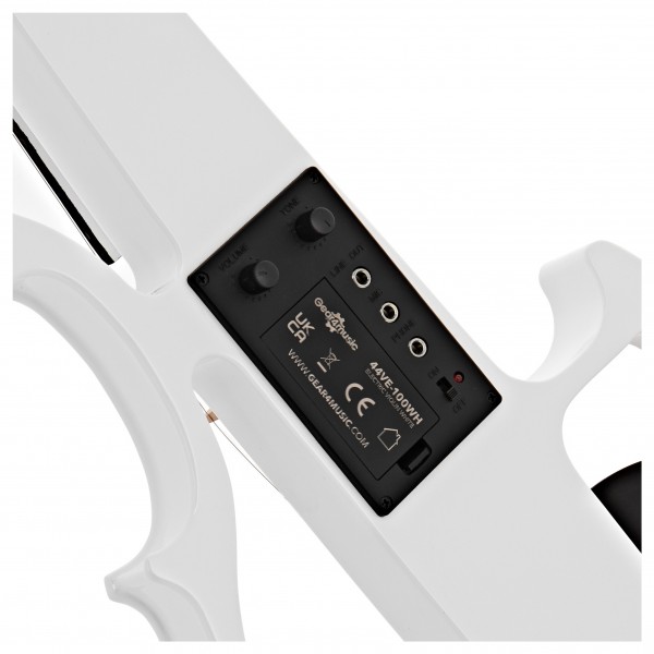 4/4 Size Electric Violin by Gear4music, White
